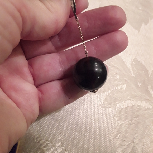 3/$10 Vintage disco ball and chain screw back earrings - Picture 2 of 3